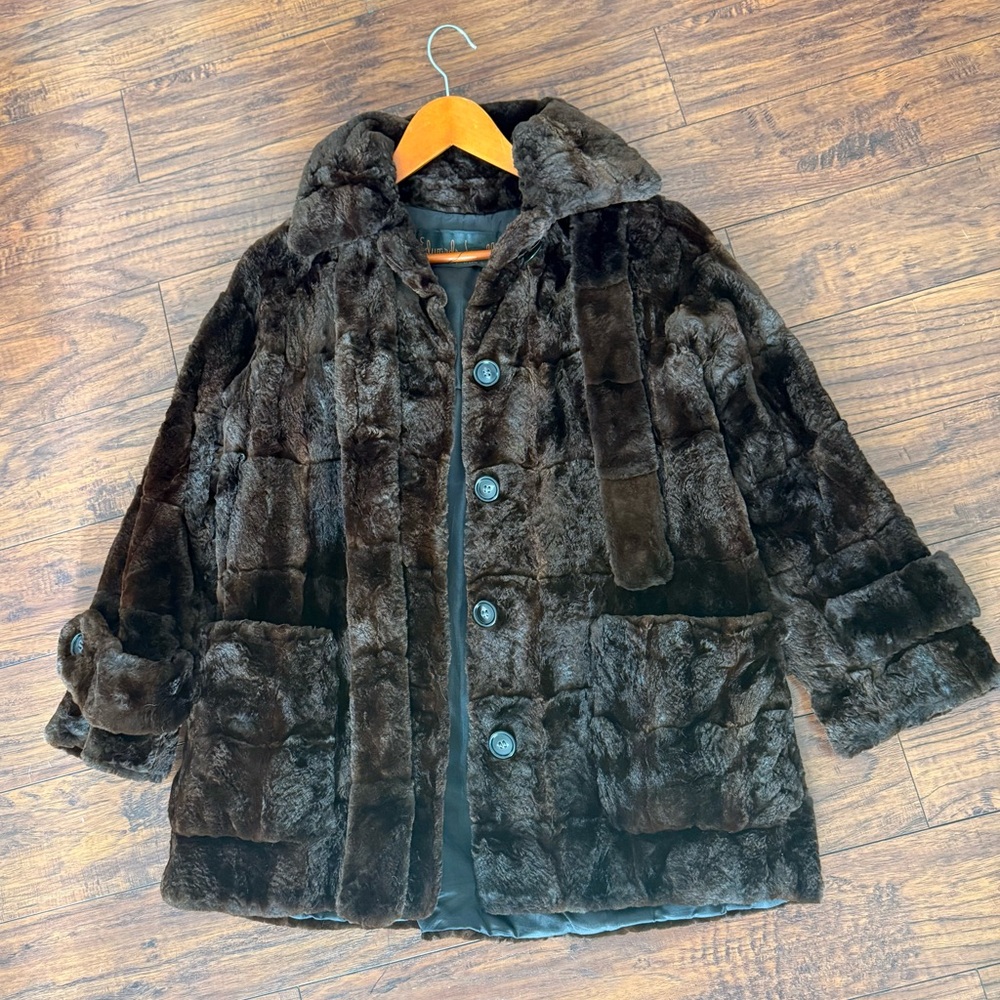 Plush Dark Brown Teddy Jacket with Hood